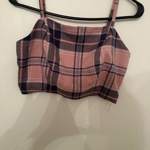 Aeropostale Tops - Aeropostale Pink Plaid Crop Top